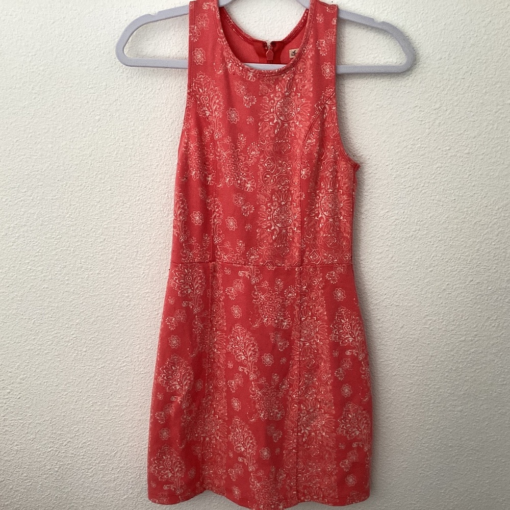 coral dress- xs